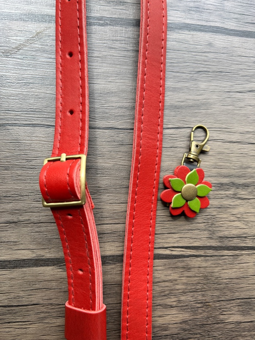 Portland Leather Goods Ruby Crossbody Strap with Handmade Charm! - Picture 7 of 11